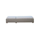 75  Brown Chaise Lounge With Beige Cushion