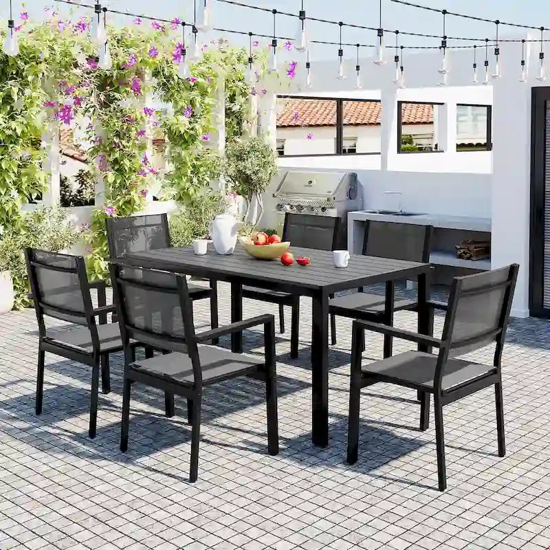 High-quality Steel Outdoor Table and Chair Set, Suitable for Patio, Balcony, Backyard.