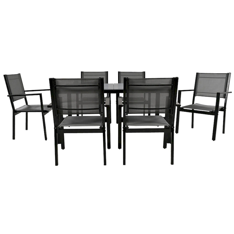 High-quality Steel Outdoor Table and Chair Set, Suitable for Patio, Balcony, Backyard.