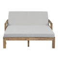 1-Piece Farmhouse-styled Wooden Outdoor Sunbed