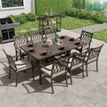 8 - Person Rectangular Outdoor Dining Set with Cushions
