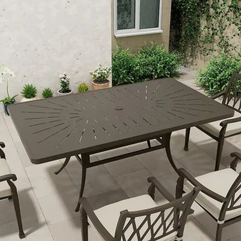 8 - Person Rectangular Outdoor Dining Set with Cushions