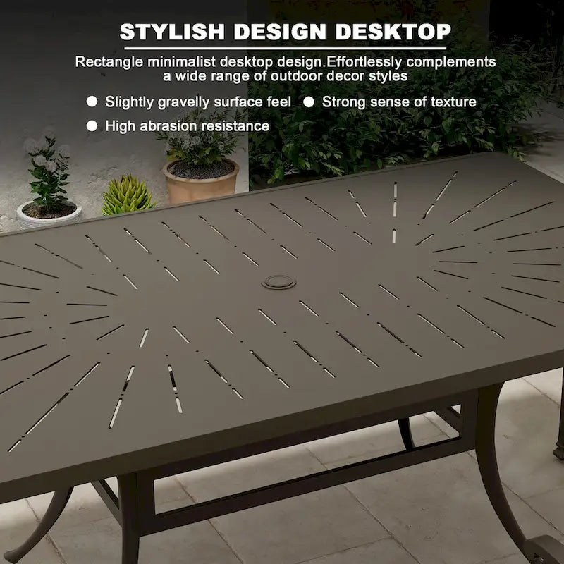 8 - Person Rectangular Outdoor Dining Set with Cushions