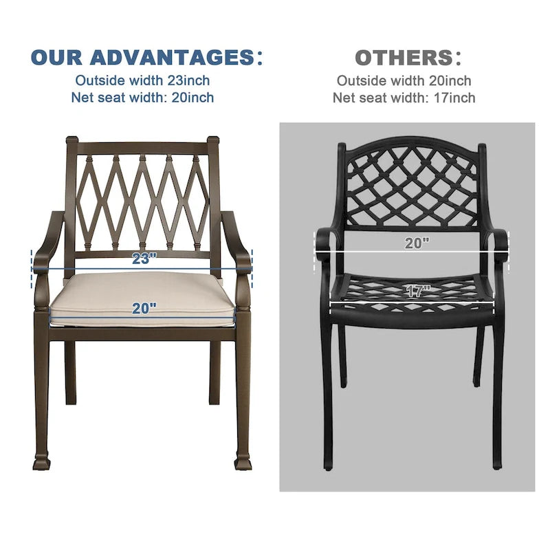 8 - Person Rectangular Outdoor Dining Set with Cushions