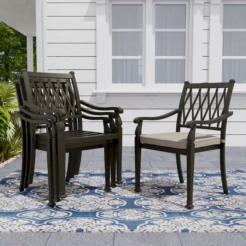 8 - Person Rectangular Outdoor Dining Set with Cushions