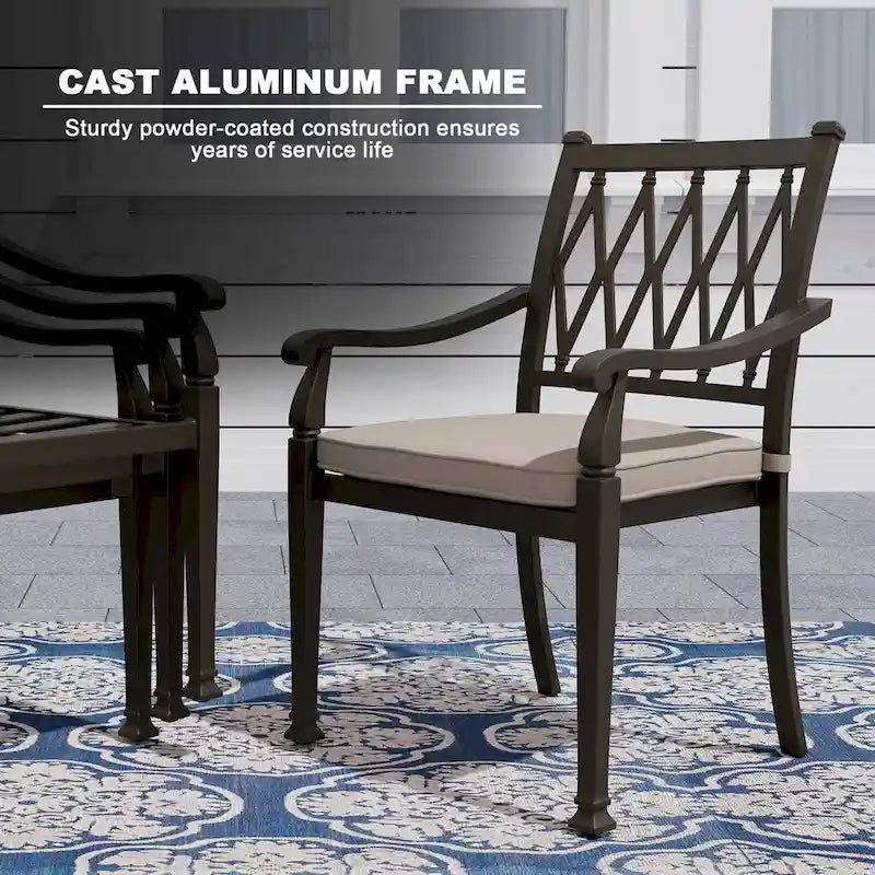 8 - Person Rectangular Outdoor Dining Set with Cushions