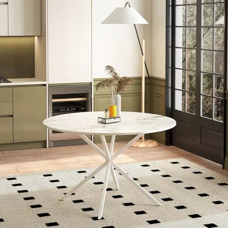 47.24  Modern Cross Leg Round Dining Table
