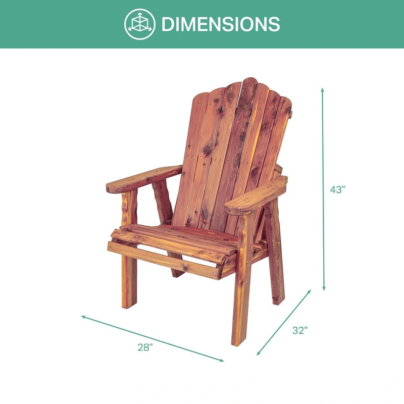American Furniture Classics Model MM104 111 CEDAR Stationary Chair with Stationary Ottoman