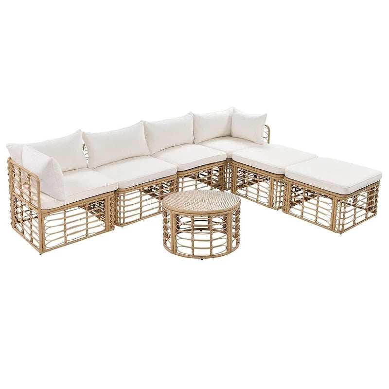 7 PCS Outdoor Patio Furniture Set for 6
