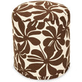 Majestic Home Goods Plantation Indoor / Outdoor Ottoman Pouf 16  L x 16  W x 17  H