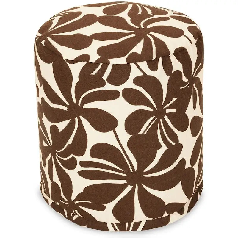 Majestic Home Goods Plantation Indoor / Outdoor Ottoman Pouf 16  L x 16  W x 17  H