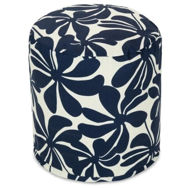 Majestic Home Goods Plantation Indoor / Outdoor Ottoman Pouf 16  L x 16  W x 17  H