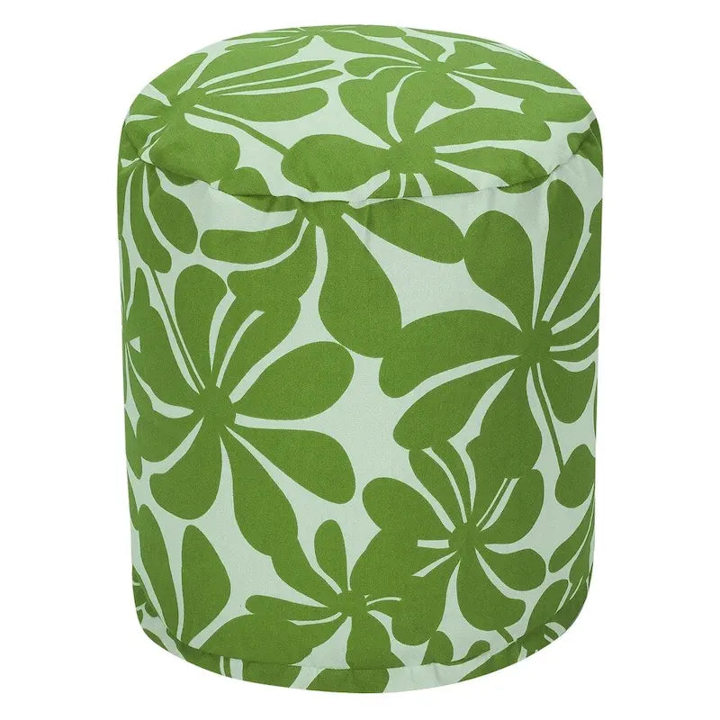 Majestic Home Goods Plantation Indoor / Outdoor Ottoman Pouf 16  L x 16  W x 17  H