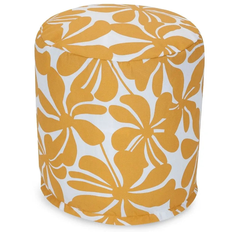 Majestic Home Goods Plantation Indoor / Outdoor Ottoman Pouf 16  L x 16  W x 17  H