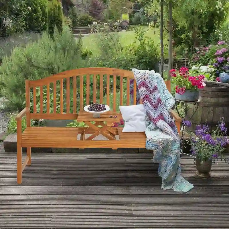 59 In Acacia Bench with Lift Table - N/A