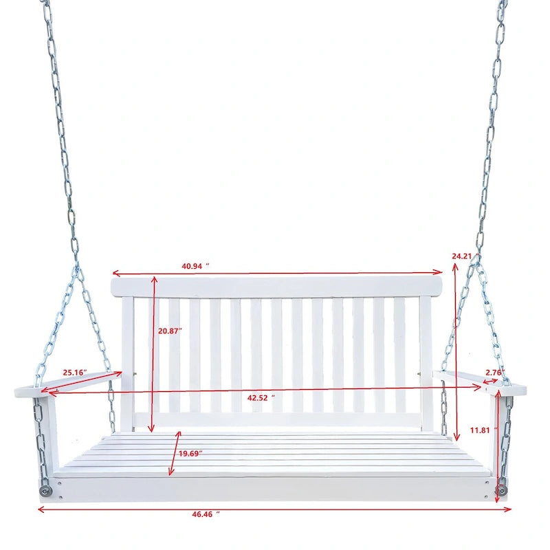 Front Porch Swing with Armrests