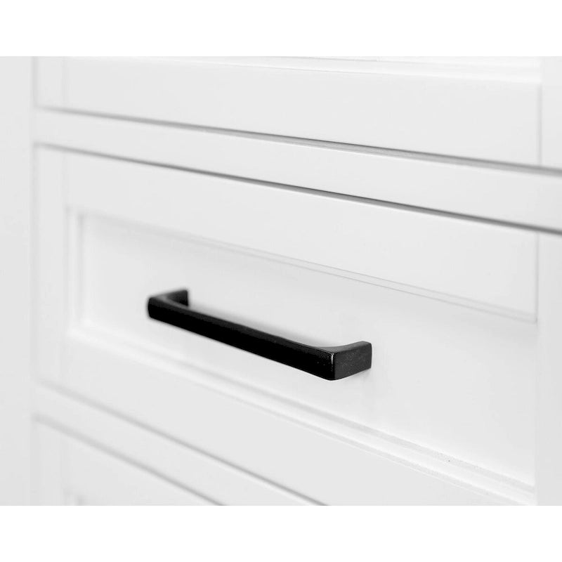 Modern Wood Hutch with Doors and Desk Storage - White