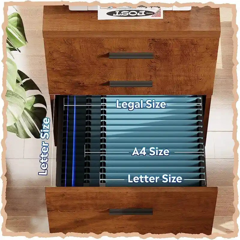 3-Drawer Mobile File Cabinet with Wheels - Black, White, Walnut