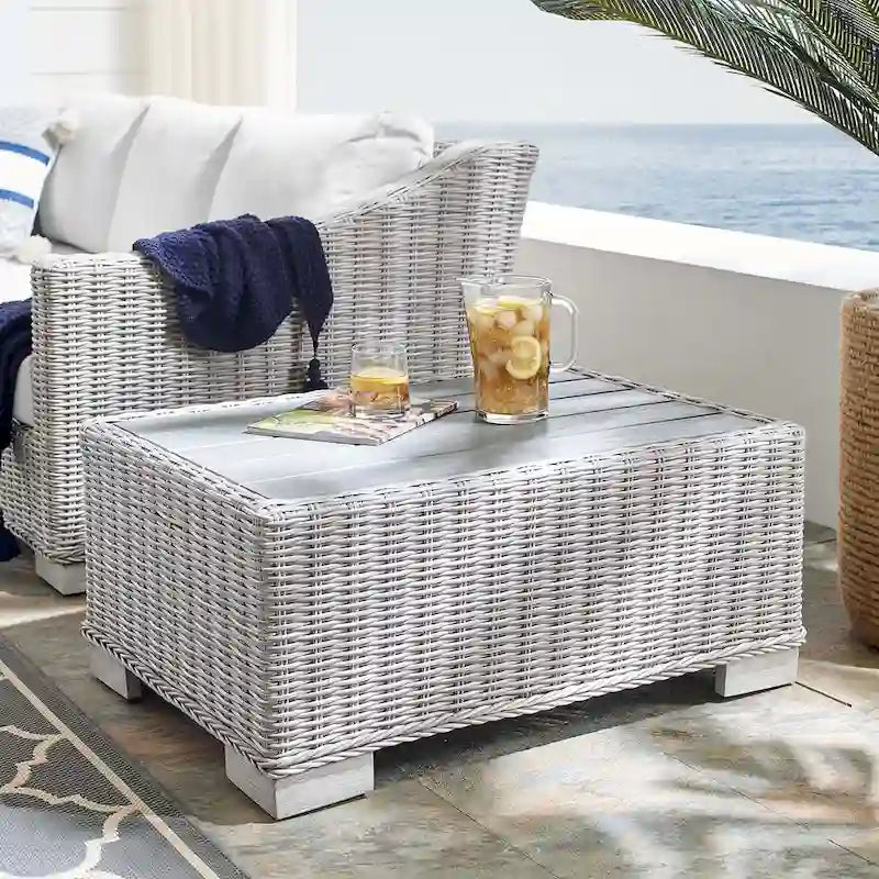 Conway 32  Outdoor Patio Wicker Rattan Coffee Table