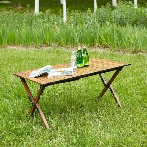 1-piece Folding Outdoor Table,Lightweight Aluminum Roll-up Rectangular Table