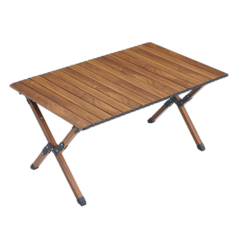1-piece Folding Outdoor Table,Lightweight Aluminum Roll-up Rectangular Table