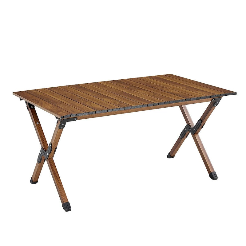 1-piece Folding Outdoor Table,Lightweight Aluminum Roll-up Rectangular Table