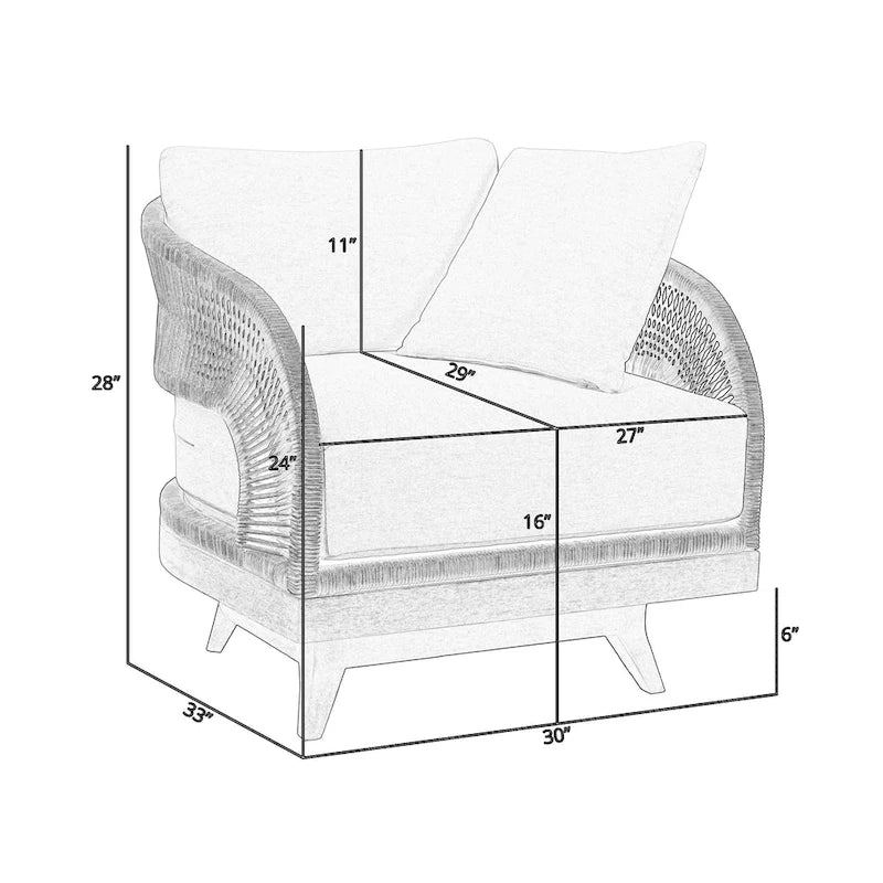 Kimi 33 Inch Outdoor Patio Swivel Accent Chair, Olefin, Gray Woven Rope