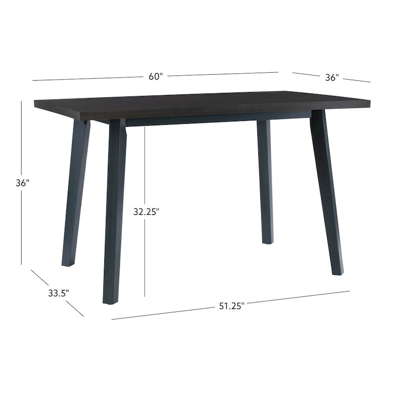 Counter Height Dining Table - Blue/Grey Wood - Seats 6