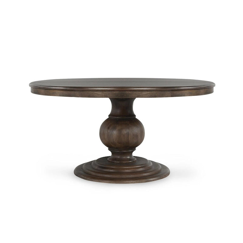 60" Round Dining Table in Cocoa Brown - Seats 6