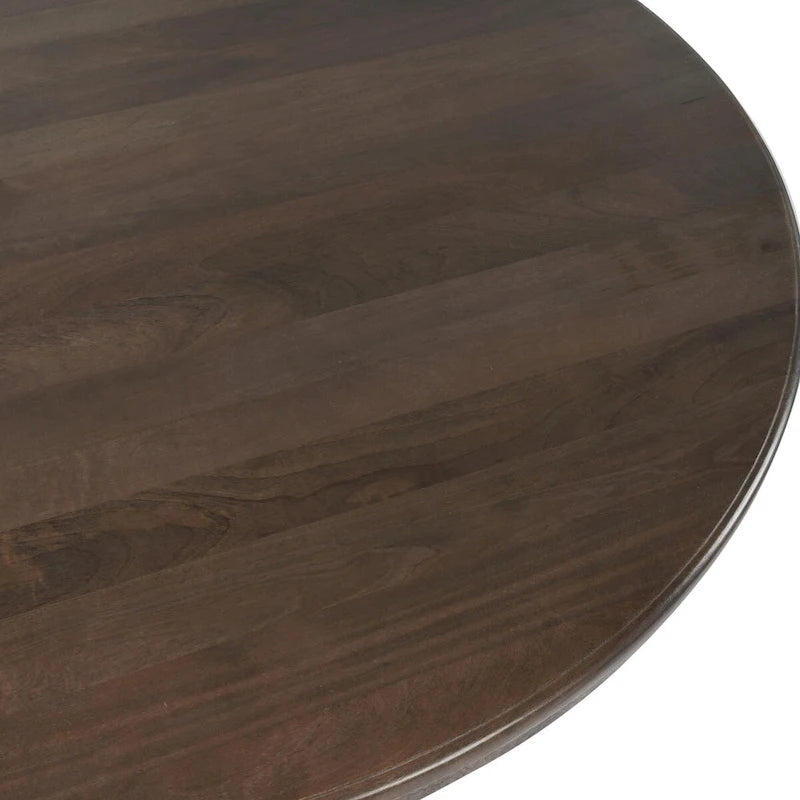 60" Round Dining Table in Cocoa Brown - Seats 6
