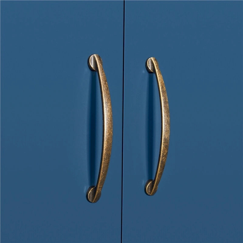 Over-the-Toilet Bathroom Organizer with 2 Shelves and Double Doors - Espresso, White, Grey, Navy Blue